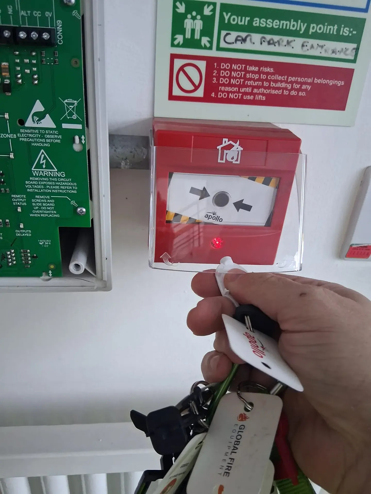 Fire Alarm System Call Point Test in London
