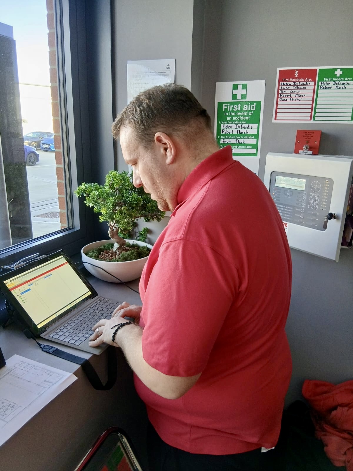 Fire Alarm Servicing at a clients premises in Bedfordshire