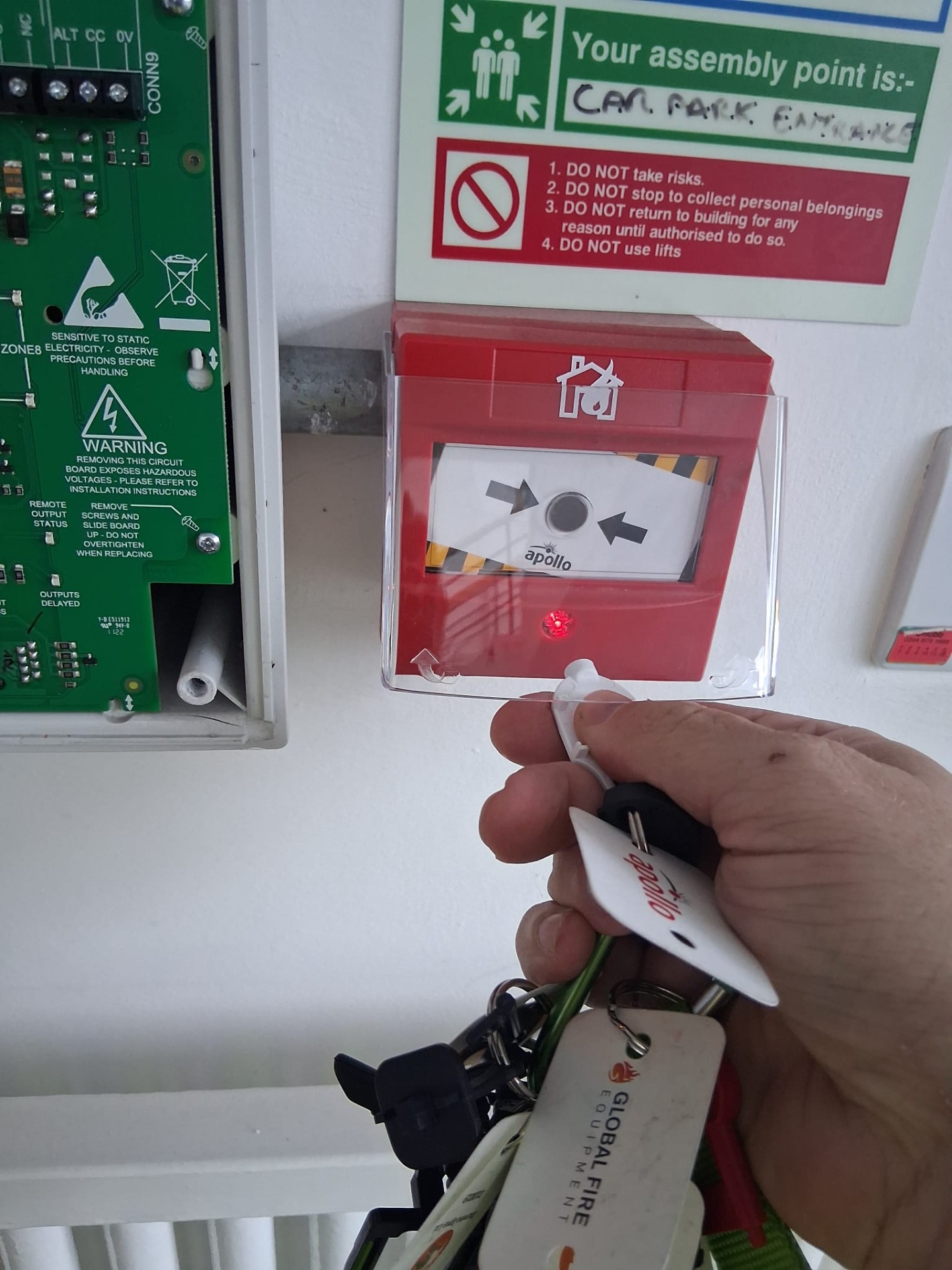 Fire Alarm System Call Point Test in Hemel Hempstead, Hertfordshire