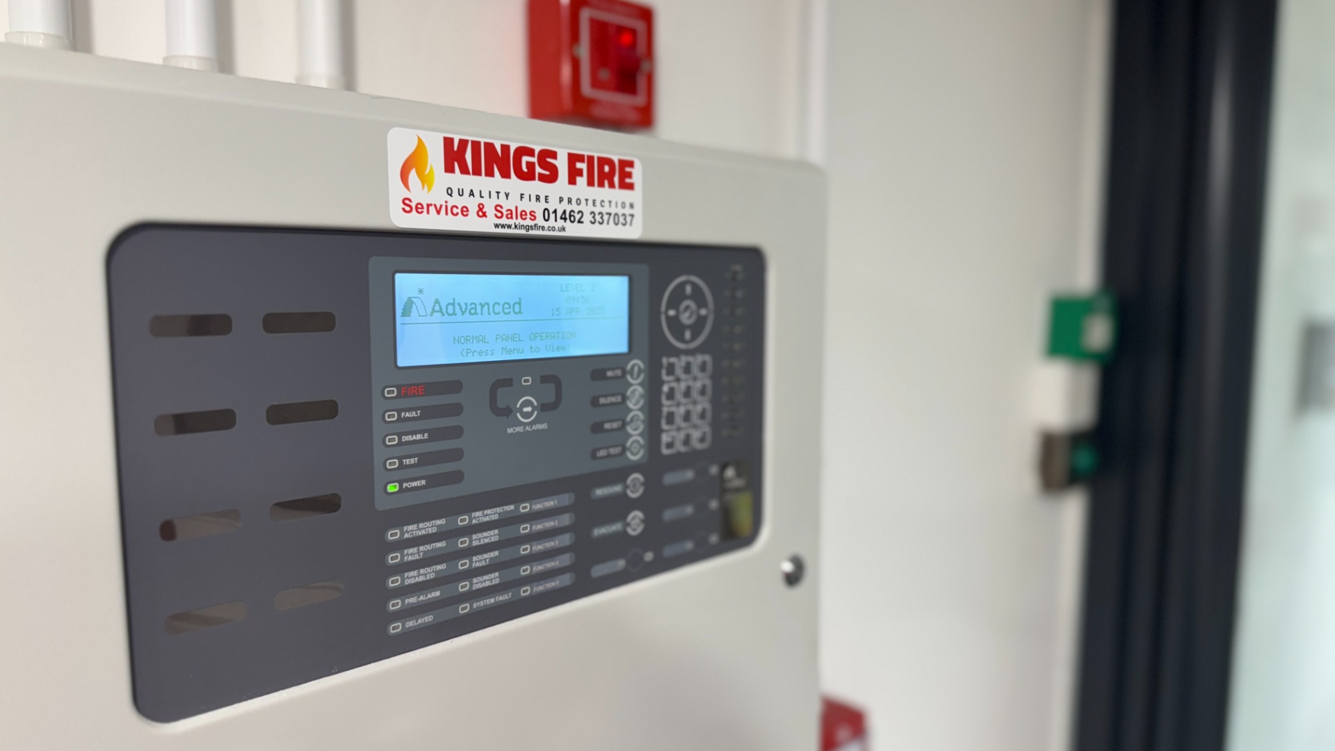 Shop fire alarm testing by Kings Fire