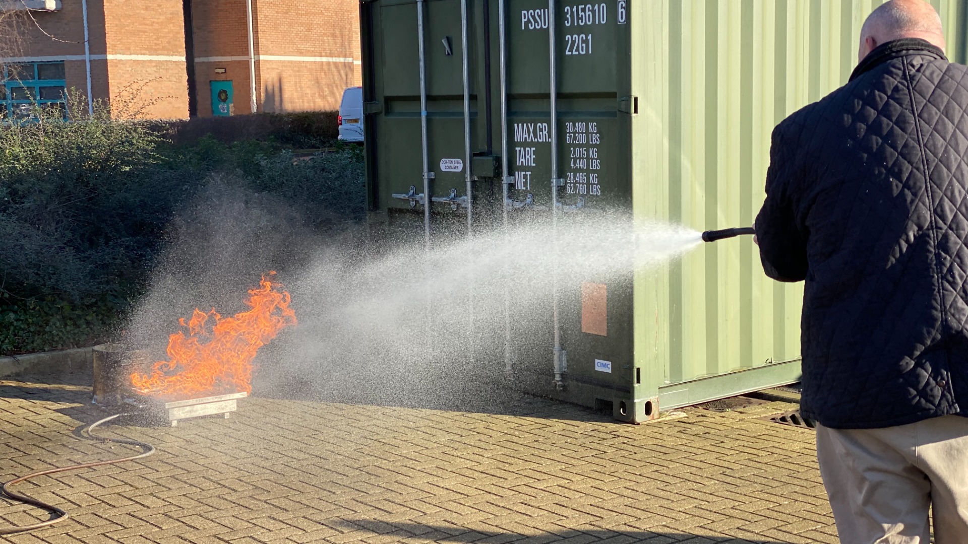 Practical live fire extinguisher training for Bedfordshire businesses